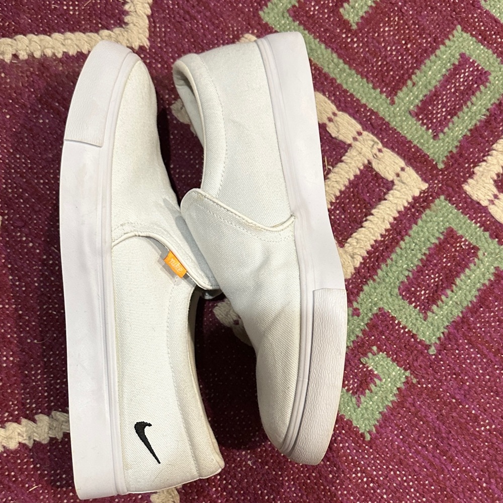 Nike White Slip-On Sneakers